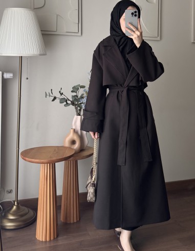 7589 Oversize Trenckot acı kahve
