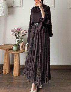 7052 pamuklu etek - Acı kahve 2